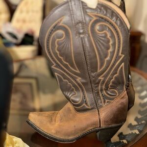 Laredo Brown and Tan Heeled Boots